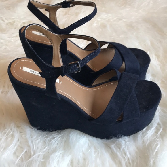 navy platform wedge sandals